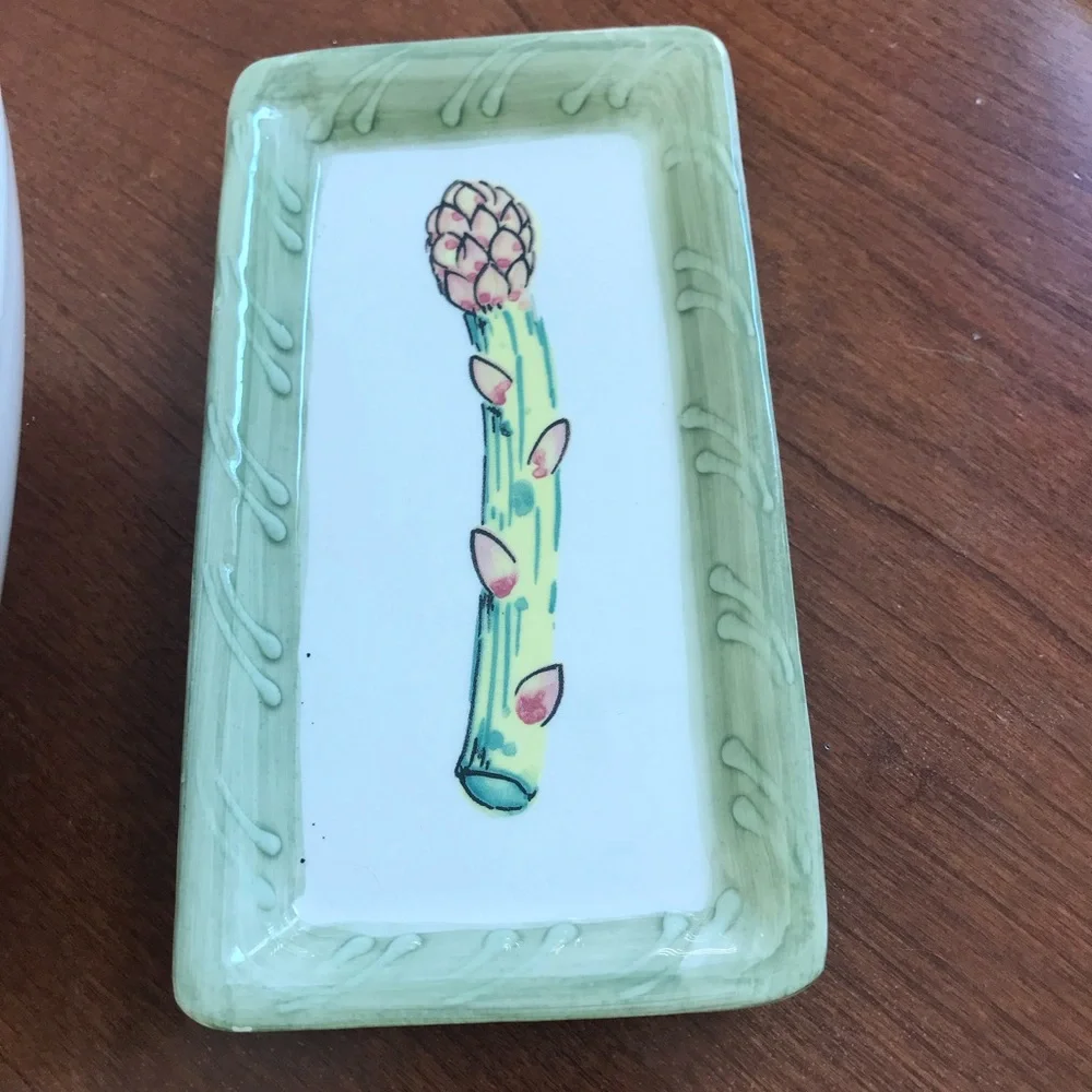 Crate & Barrel Vintage Ceramiche Toscane Handpainted Vegetable Set